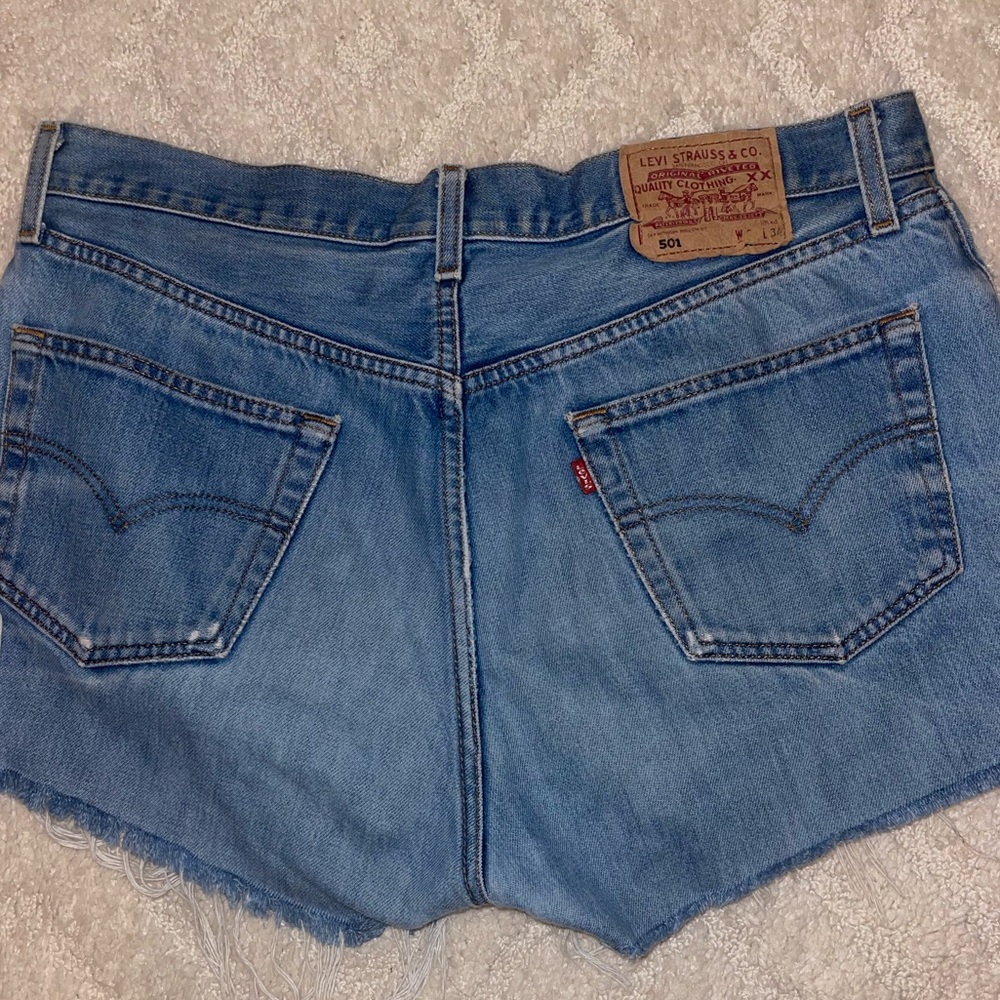 Vintage Levi blue jean shorts